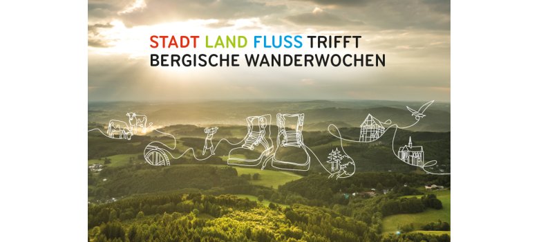 „Stadt Land Fluss trifft Bergische Wanderwochen“ bietet Wander- und Kulturinteressierten mit
über 200 Veranstaltungen ein vielfältiges Programm.