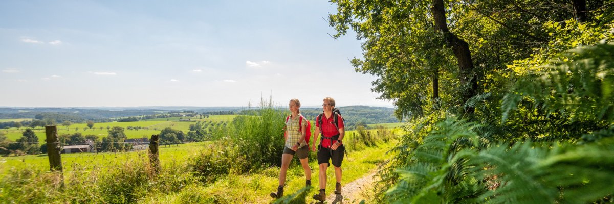 Wanderer auf dem Bergischen Wanderweg