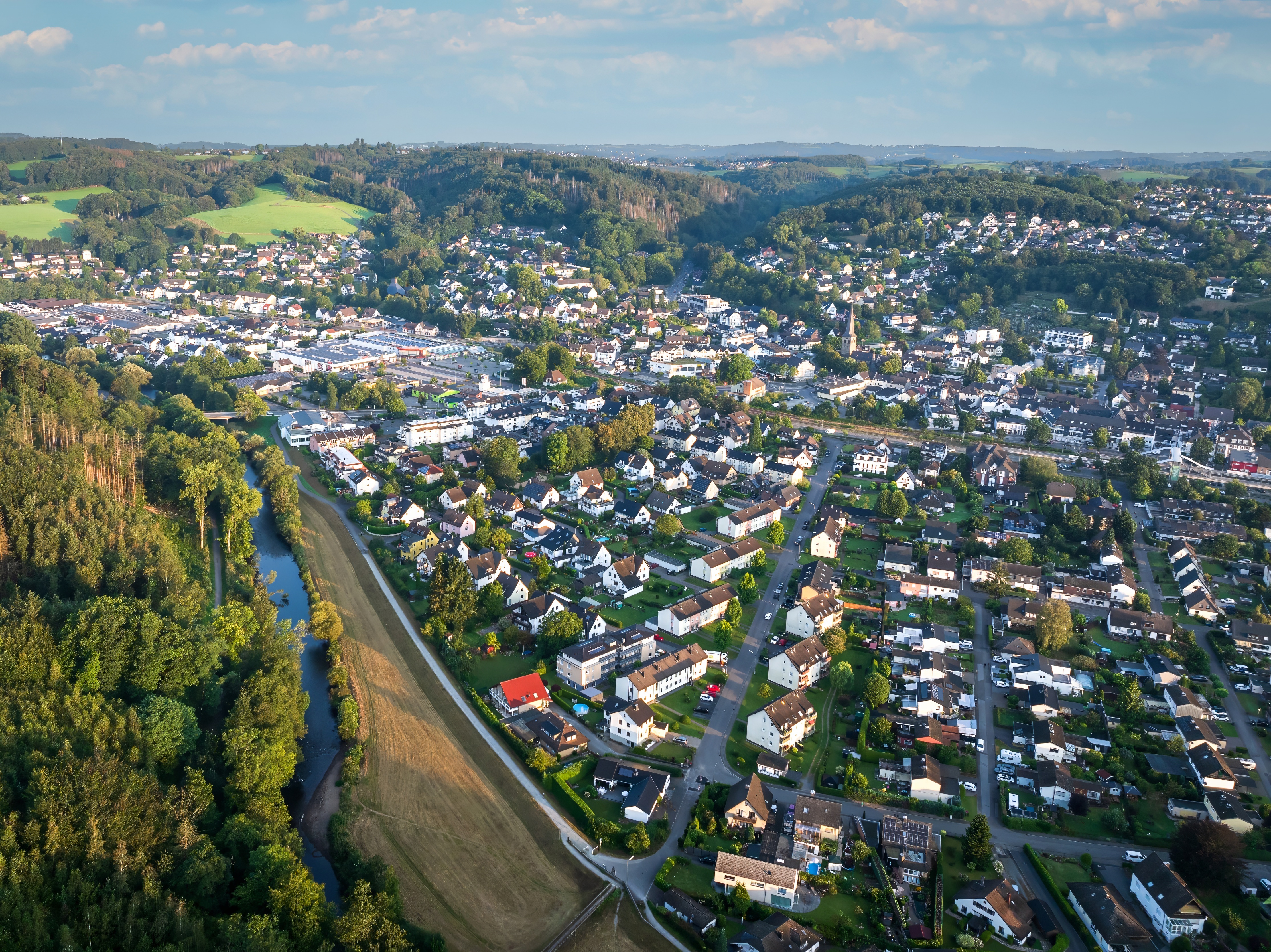 Luftaufnahme Stadt Overath